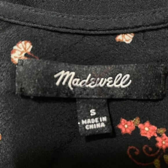 MADEWELL Wrap Top in Flower Toss - Size Small - Picture 5 of 5